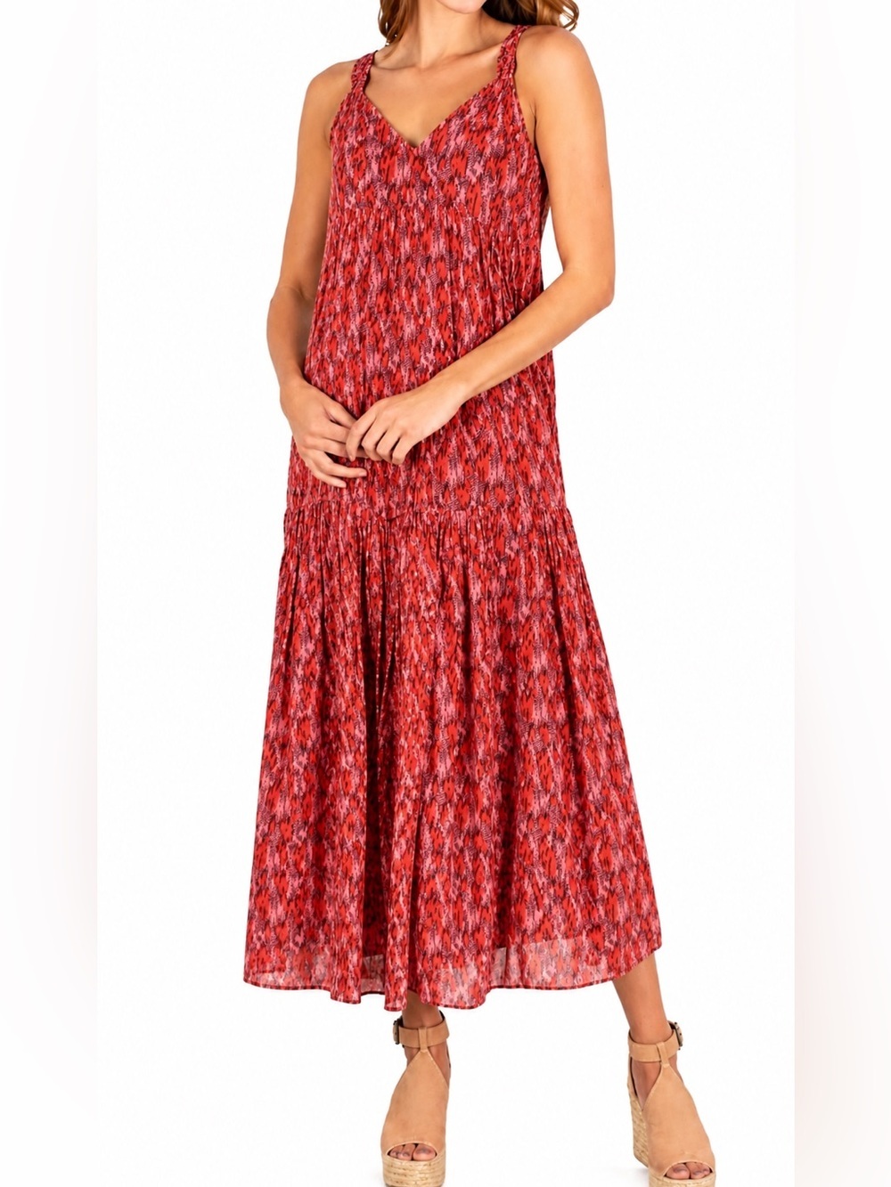 Joie Tea Rose tiered maxi dress, medium